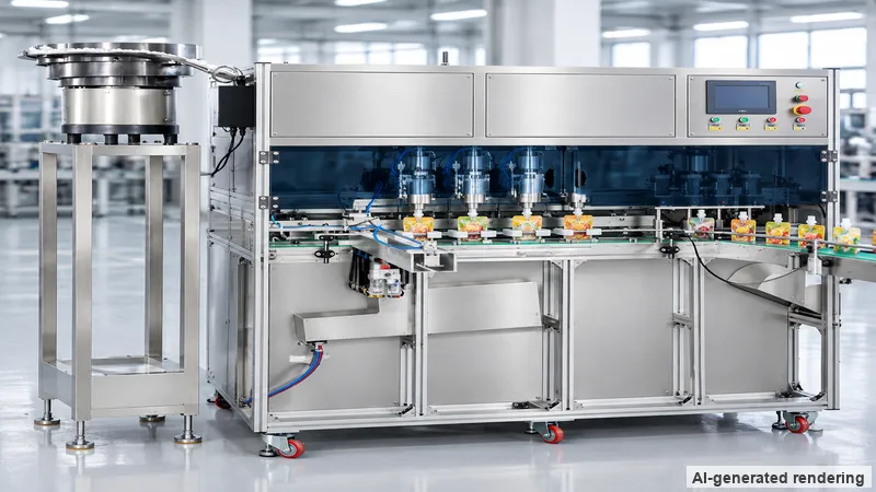 ZONESUN ZS-ASPM4 Automatic 4-Head Spout Pouch Doypack Filling Capping Machine
