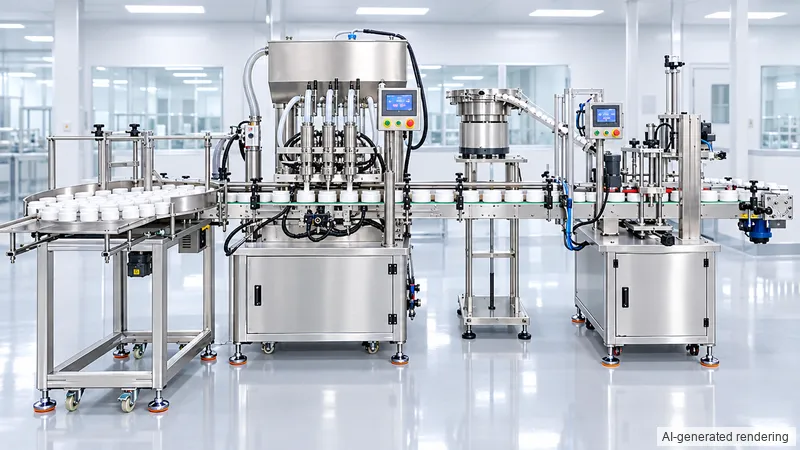 ZONESUN ZS-FAL180G10 Automatic Paste Filling and Capping Line with 4-Head Servo Filler