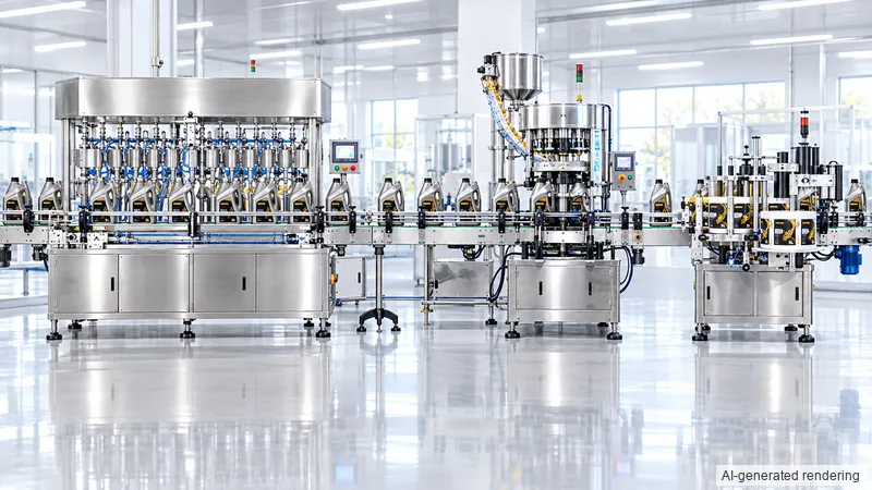 ZONESUN ZS-FAL180Z4 Automatic 5L Oil Filling Capping Labeling Line