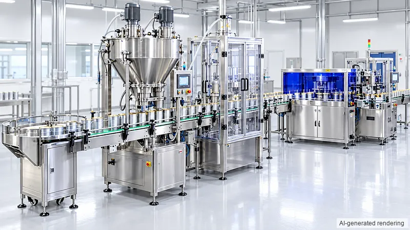 ZONESUN ZS-FAL320 Automatic Milk Powder Filling and Nitrogen Flushing Can Sealing Line