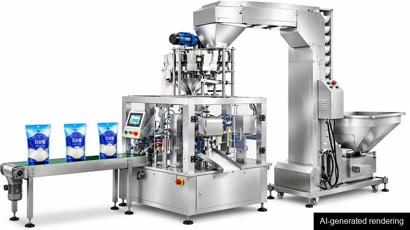ZONESUN ZS-FM80 6-Station Premade Pouch Packaging Machine (Elevator, Cup Filler and Bagging Modules)