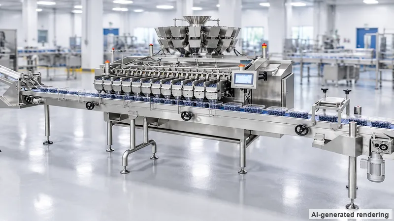 ZONESUN ZS-GWF15 Automatic Blueberry Weighing Filling and Tray Lid Closing Machine