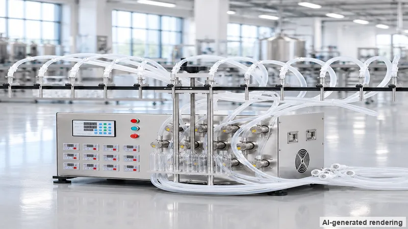 ZONESUN ZS-MPYT12P Semi-Automatic Magnetic Pump Liquid Filling Machine