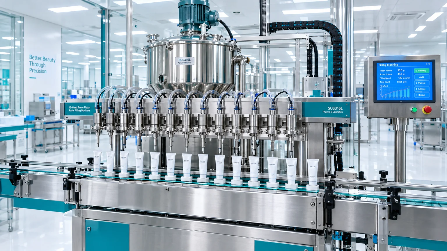 ZONESUN ZS-YT12T-12PX 12-Nozzle Servo Paste Filler