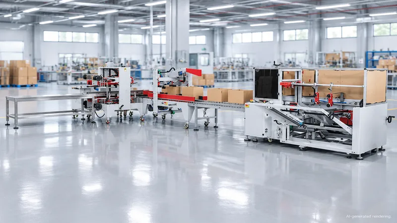 ZONESUN ZS-CSPM1 Automatic Carton Sealing Line with H-Type Tape Finish