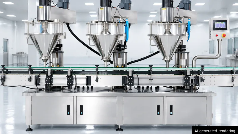 ZONESUN ZS-FM4A Servo Powder Filling Machine with 3 Auger Heads