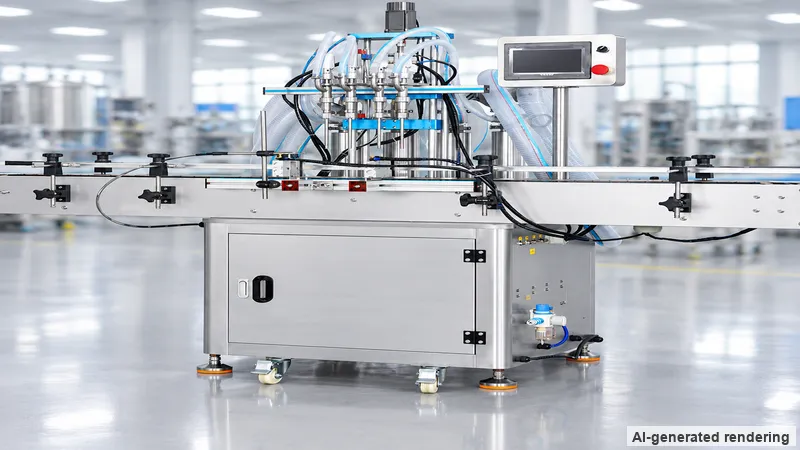 ZONESUN ZS-SV4HS 4-Nozzle Servo Piston Pump Liquid Filling Machine