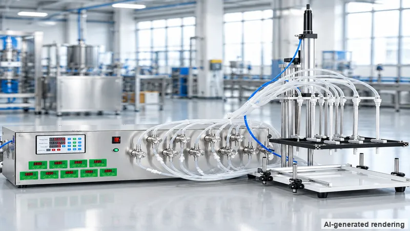 ZONESUN ZS-YTMP9C Pneumatic 9 Diving Nozzles Magnetic Pump Liquid Filling Machine